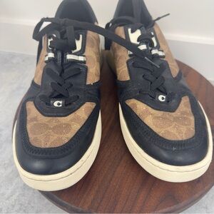 Coach Men's Citysole Signature Court Sneakers - Tan Black  9.5